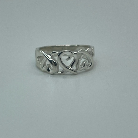 Tiffany & Co. Paloma Picasso Silver Triple Loving Heart Band Ring - Picture 3 of 10